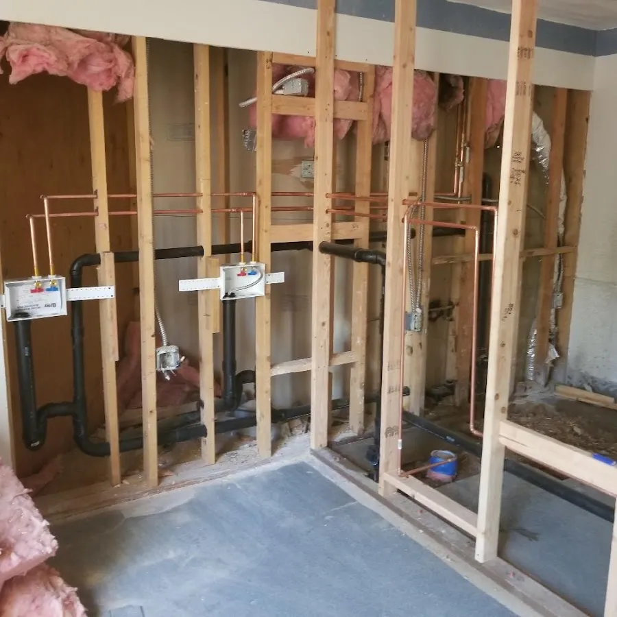 Copper pipe rough-in and plumbing installation in Forrest City